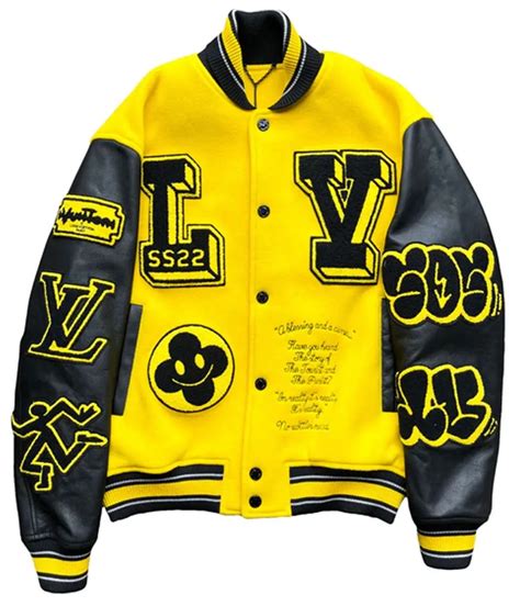 louis vuitton varsity jacket yellow